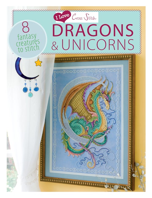 Book cover image for I Love Cross Stitch – Dragons & Unicorns ISBN: 9781446303412